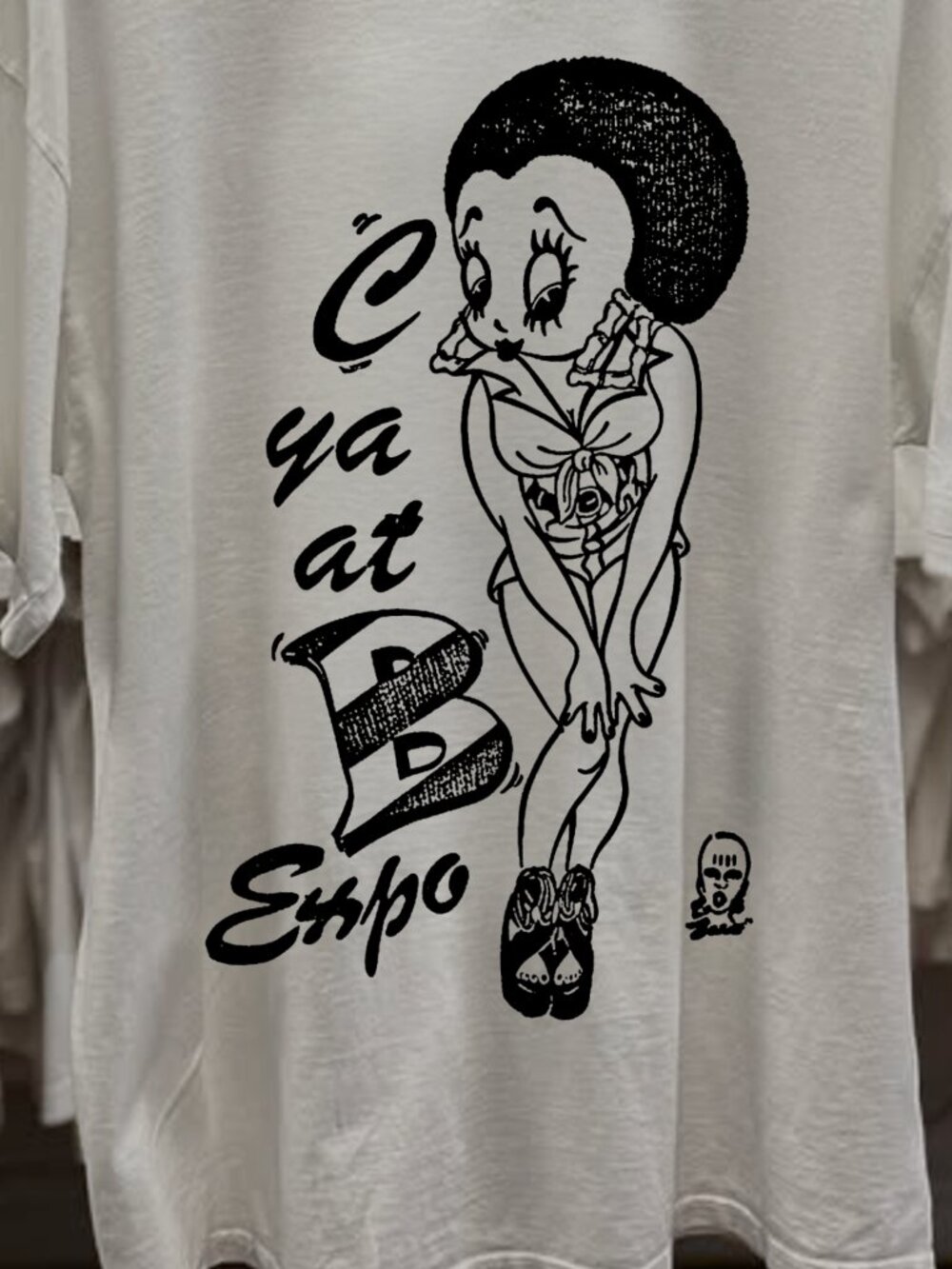 Rare Marilyn Manson X Betty Bop Washed White Tee - Picture 2 of 5